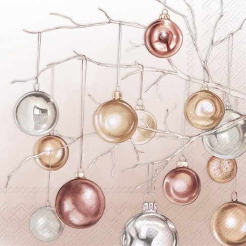 Салфетки 20бр Copper Baubles меден цвят